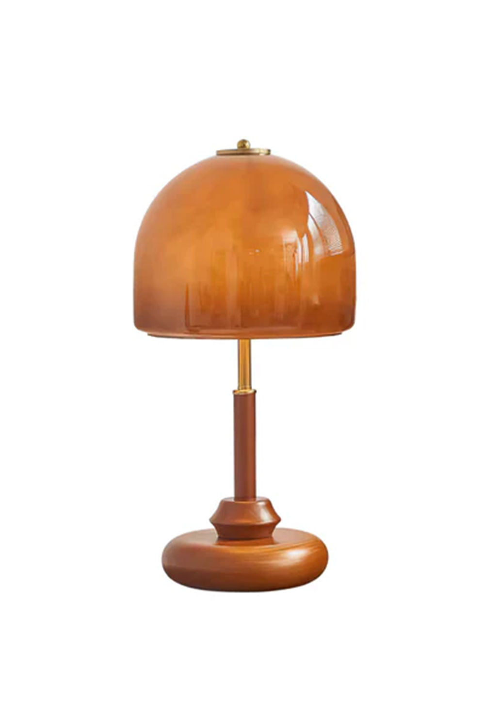 Vintage Glass Mushroom Table Lamp