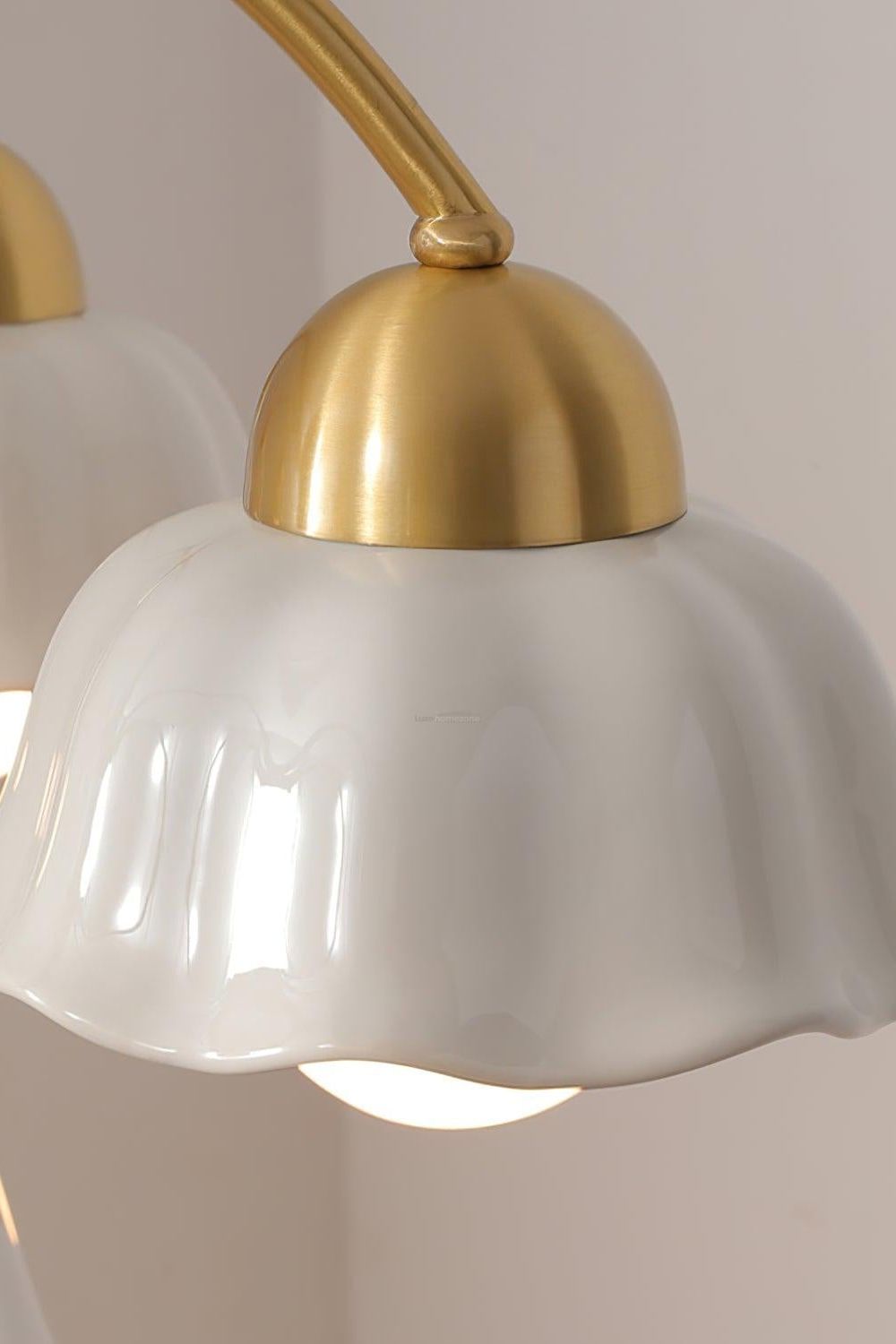 Retro Tulip Brass Chandelier