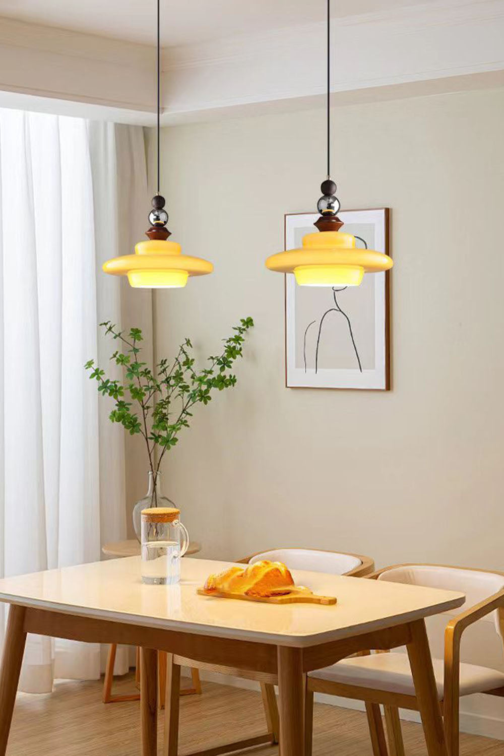 Retro UFO Glass Pendant Lamp