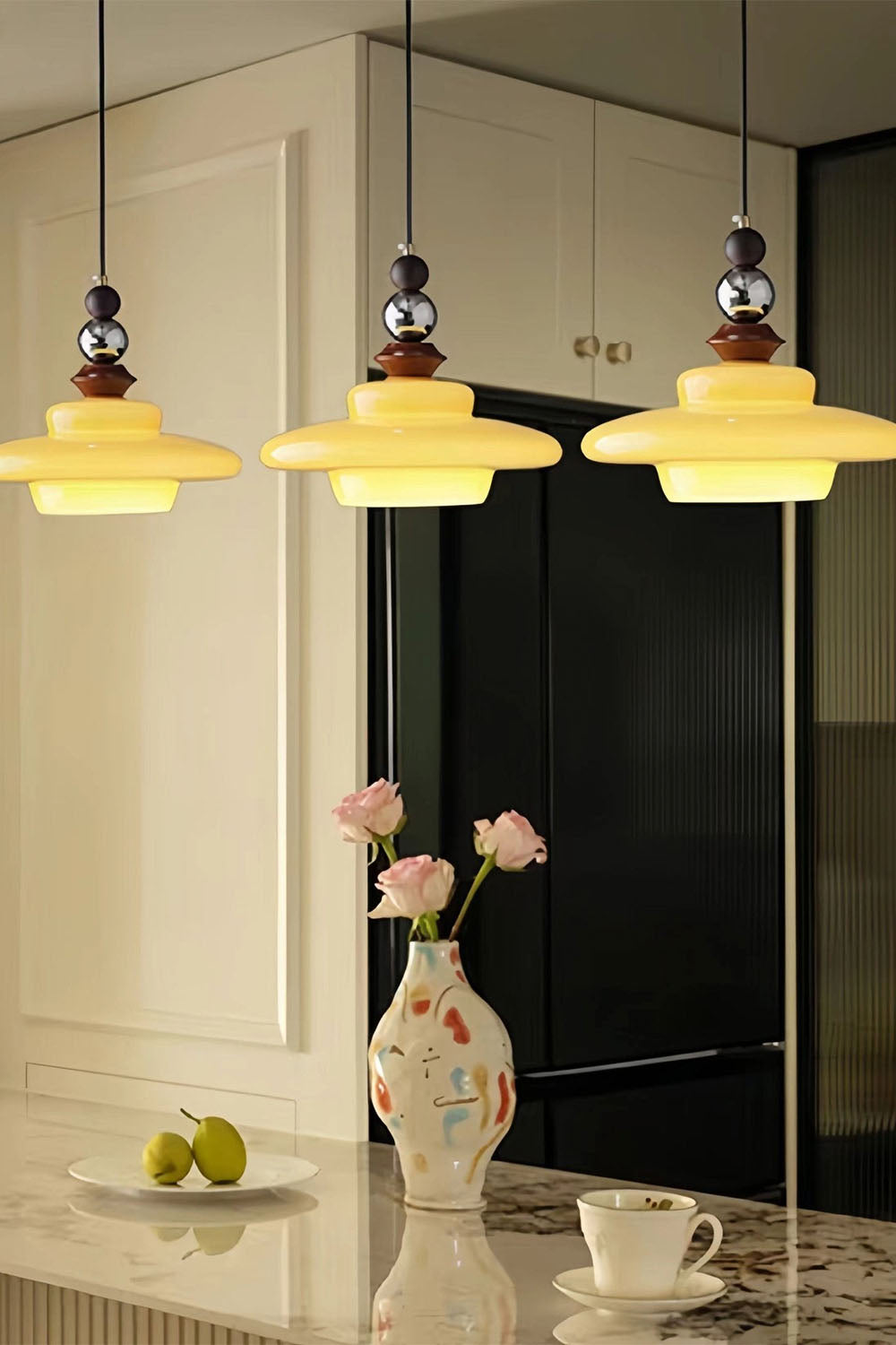 Retro UFO Glass Pendant Lamp