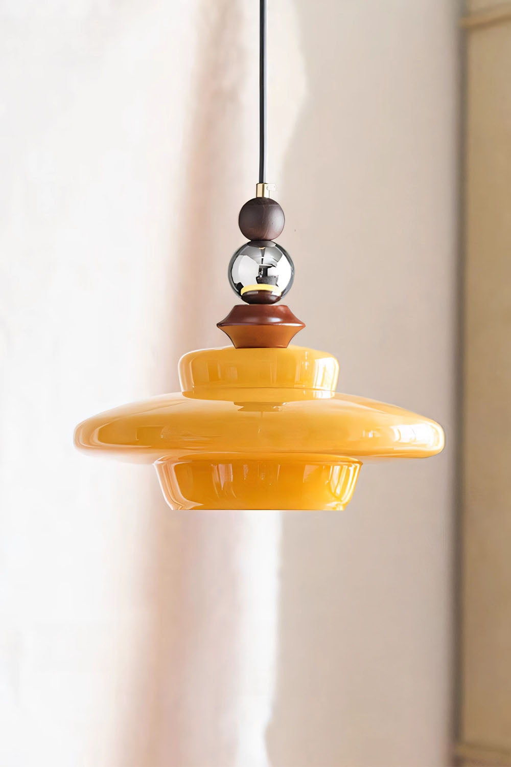 Retro UFO Glass Pendant Lamp
