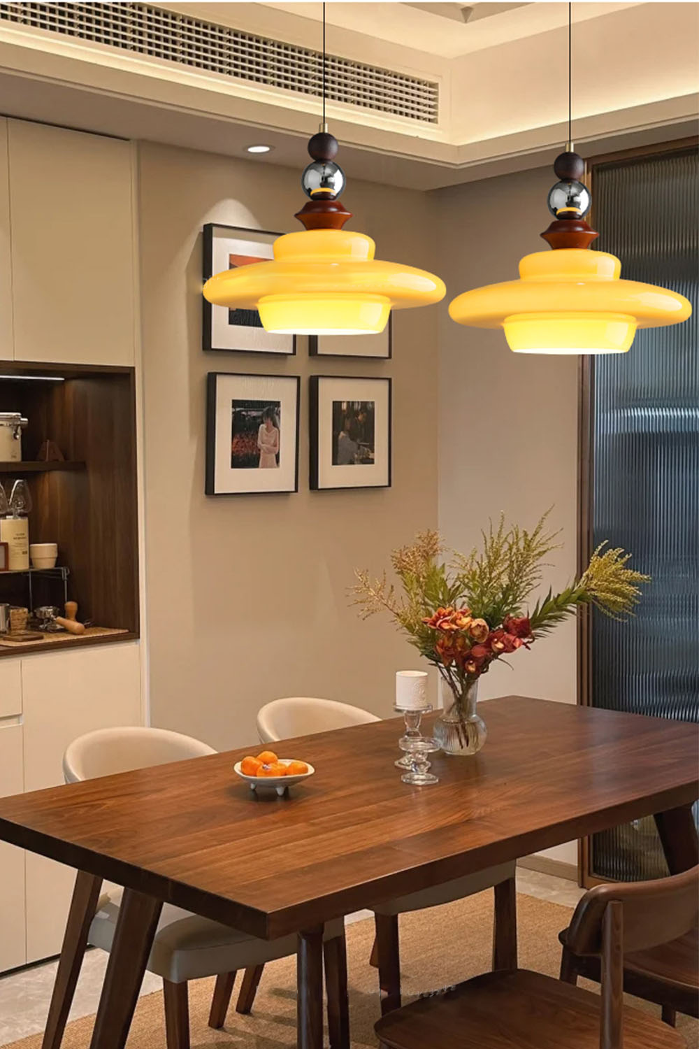 Retro UFO Glass Pendant Lamp