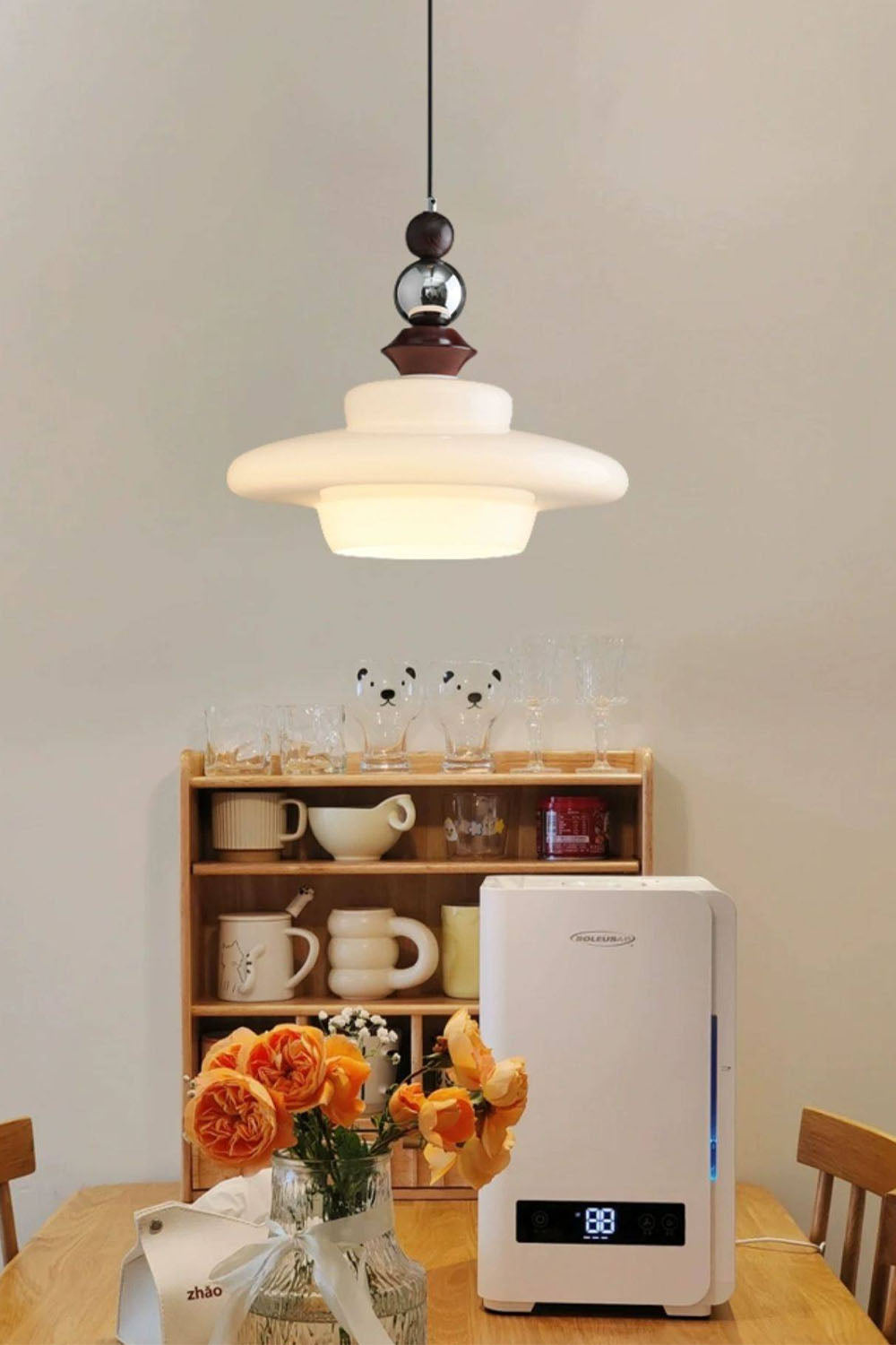 Retro UFO Glass Pendant Lamp
