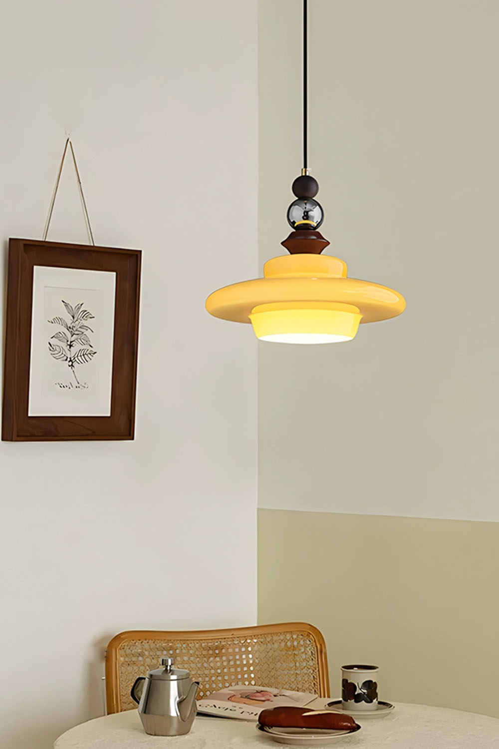 Retro UFO Glass Pendant Lamp