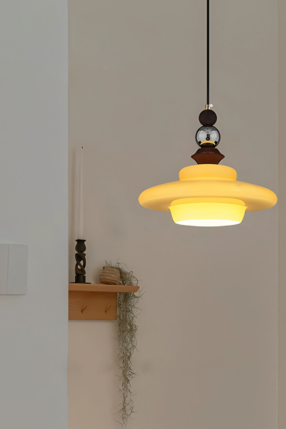 Retro UFO Glass Pendant Lamp