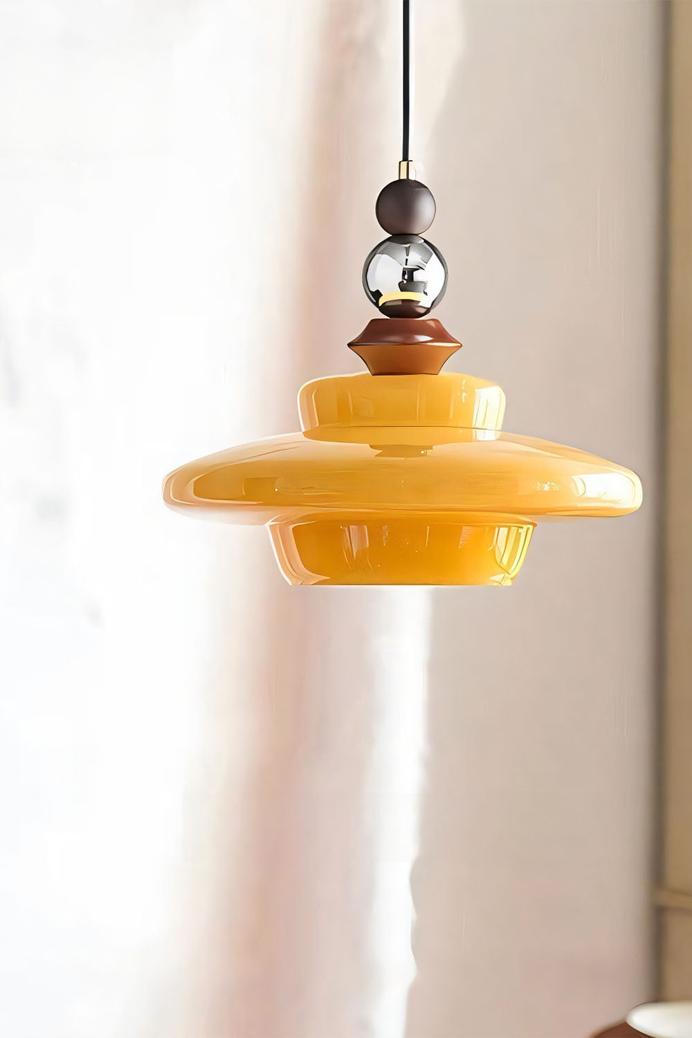 Retro UFO Glass Pendant Lamp