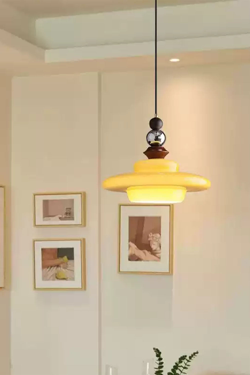 Retro UFO Glass Pendant Lamp