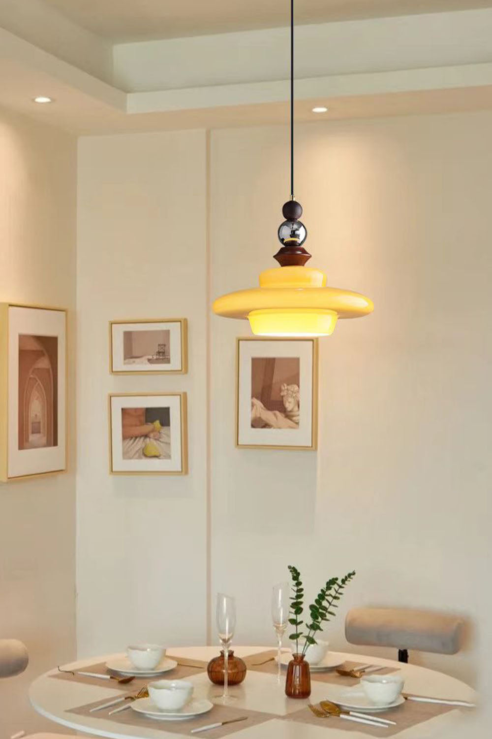 Retro UFO Glass Pendant Lamp