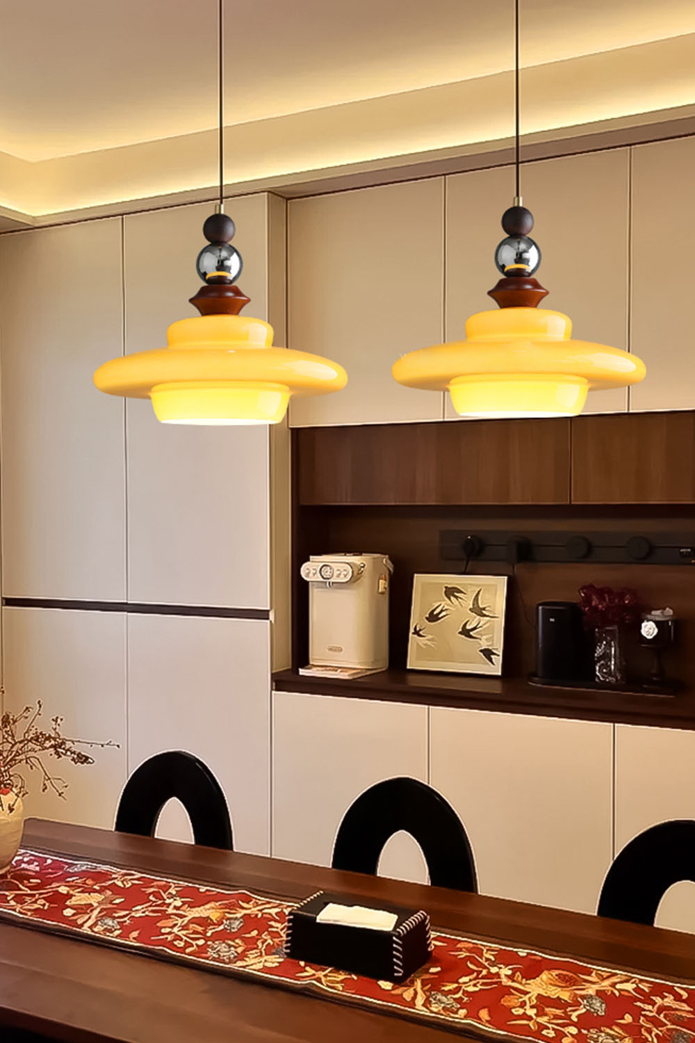 Retro UFO Glass Pendant Lamp