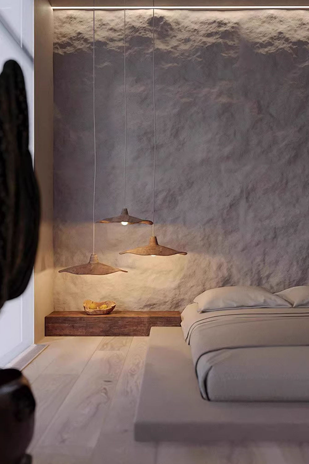 Retro Wabi-Sabi Lotus Leaf Pendant Light