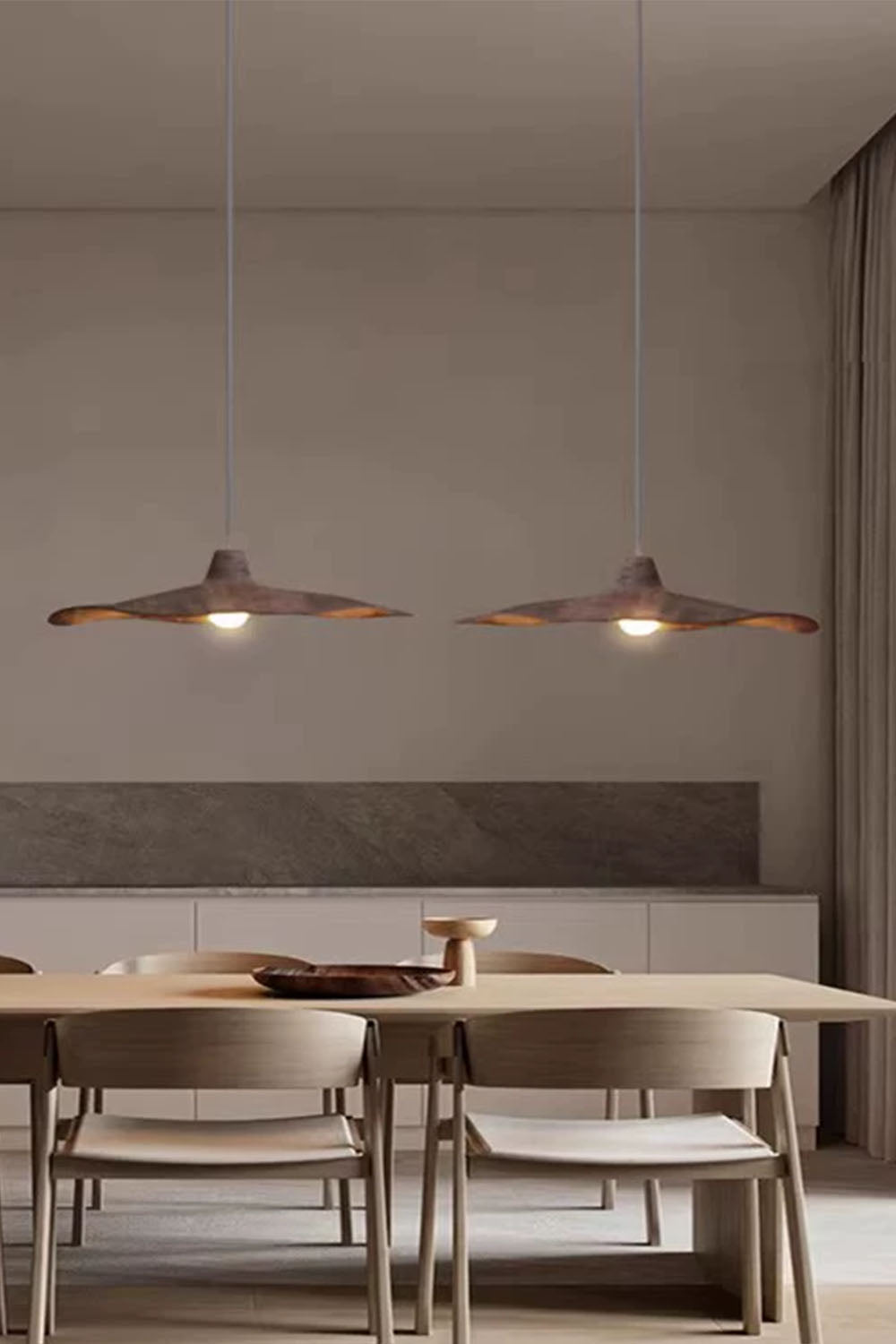 Retro Wabi-Sabi Lotus Leaf Pendant Light