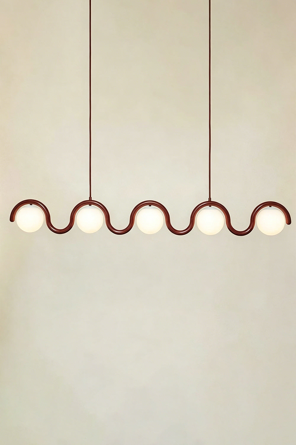 Rhythmic Flow Glass Pendant Lamp| Metal, Glass | Vibrant color version isolated on white | Samu Lamp