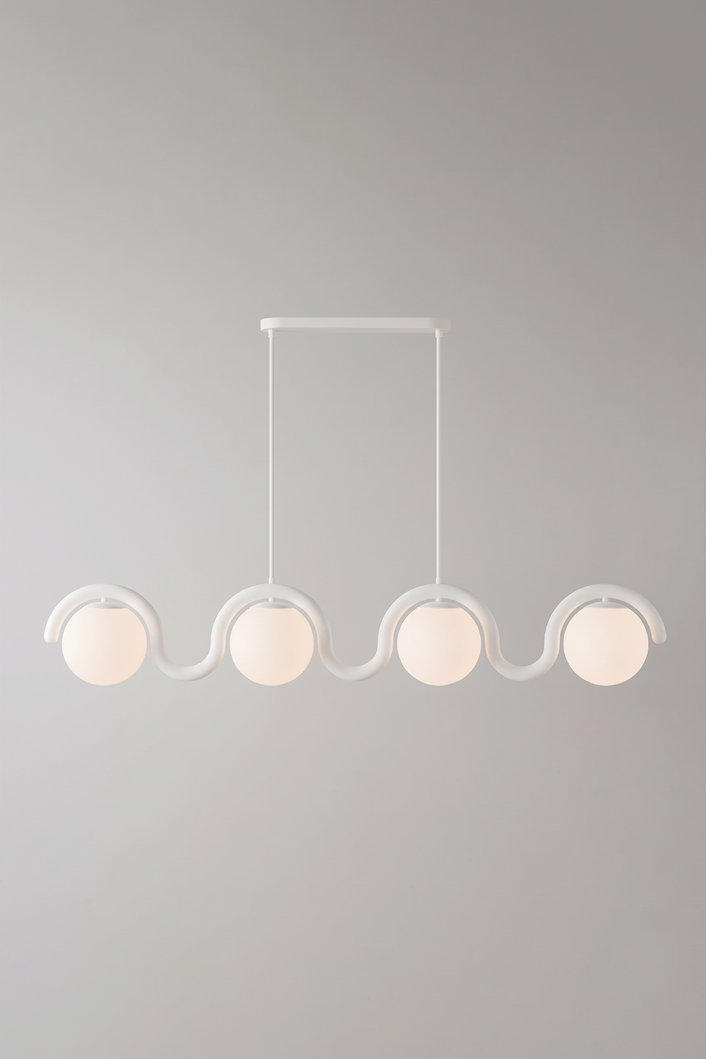 Rhythmic Flow Glass Pendant Lamp| Metal, Glass | Vibrant color version isolated on white | Samu Lamp