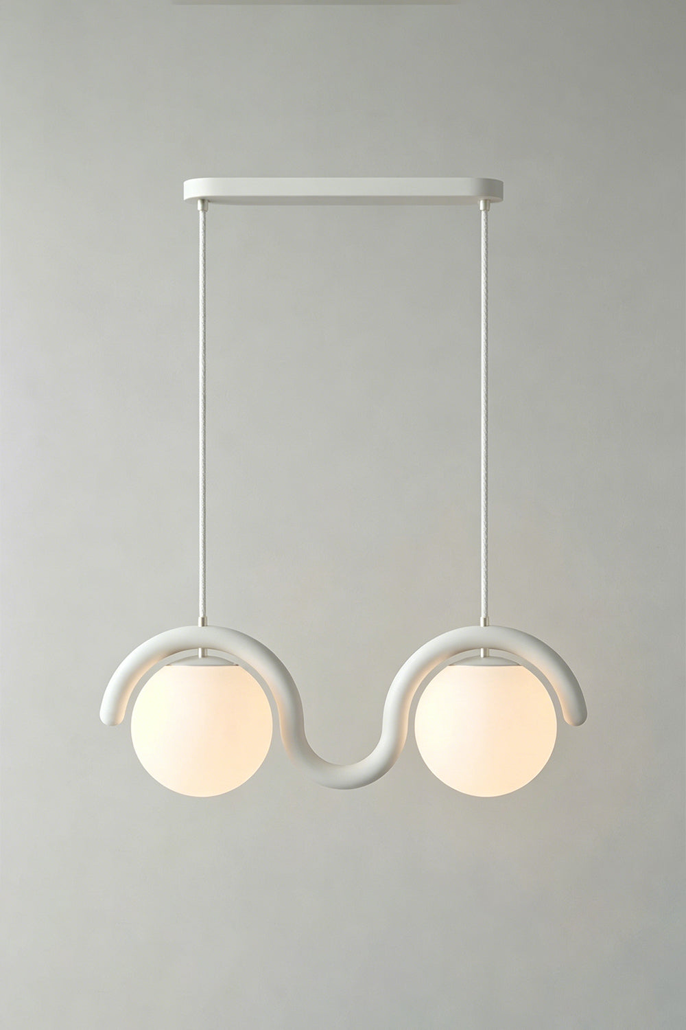 Rhythmic Flow Glass Pendant Lamp| Metal, Glass | Vibrant color version isolated on white | Samu Lamp