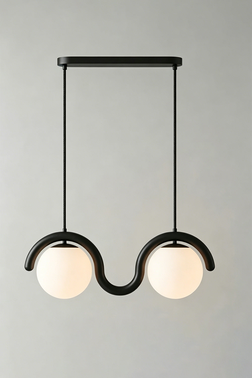 Rhythmic Flow Glass Pendant Lamp| Metal, Glass | Vibrant color version isolated on white | Samu Lamp