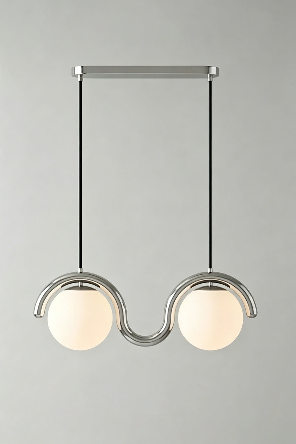 Rhythmic Flow Glass Pendant Lamp| Metal, Glass | Vibrant color version isolated on white | Samu Lamp