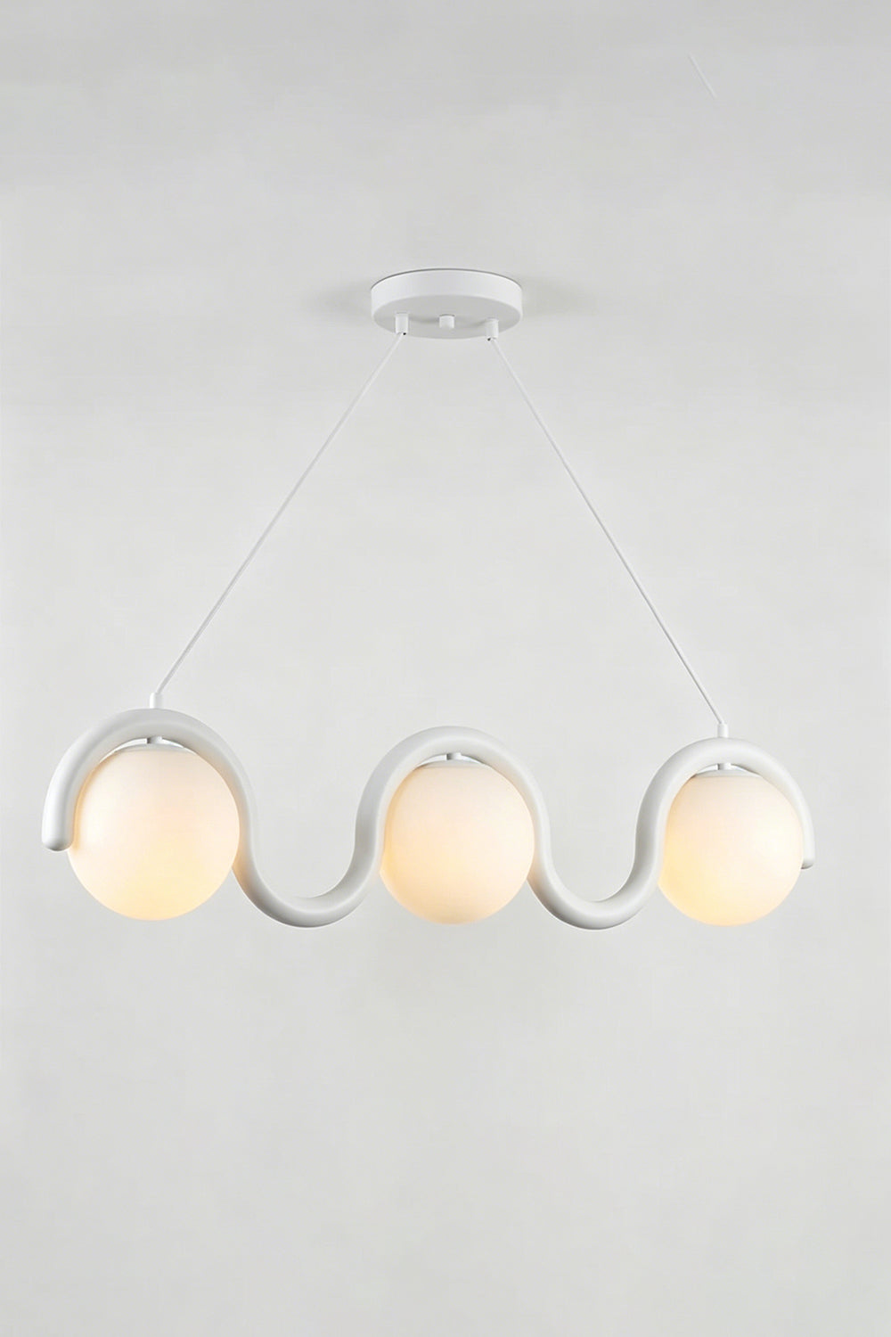 Rhythmic Flow Glass Pendant Lamp| Metal, Glass | Vibrant color version isolated on white | Samu Lamp