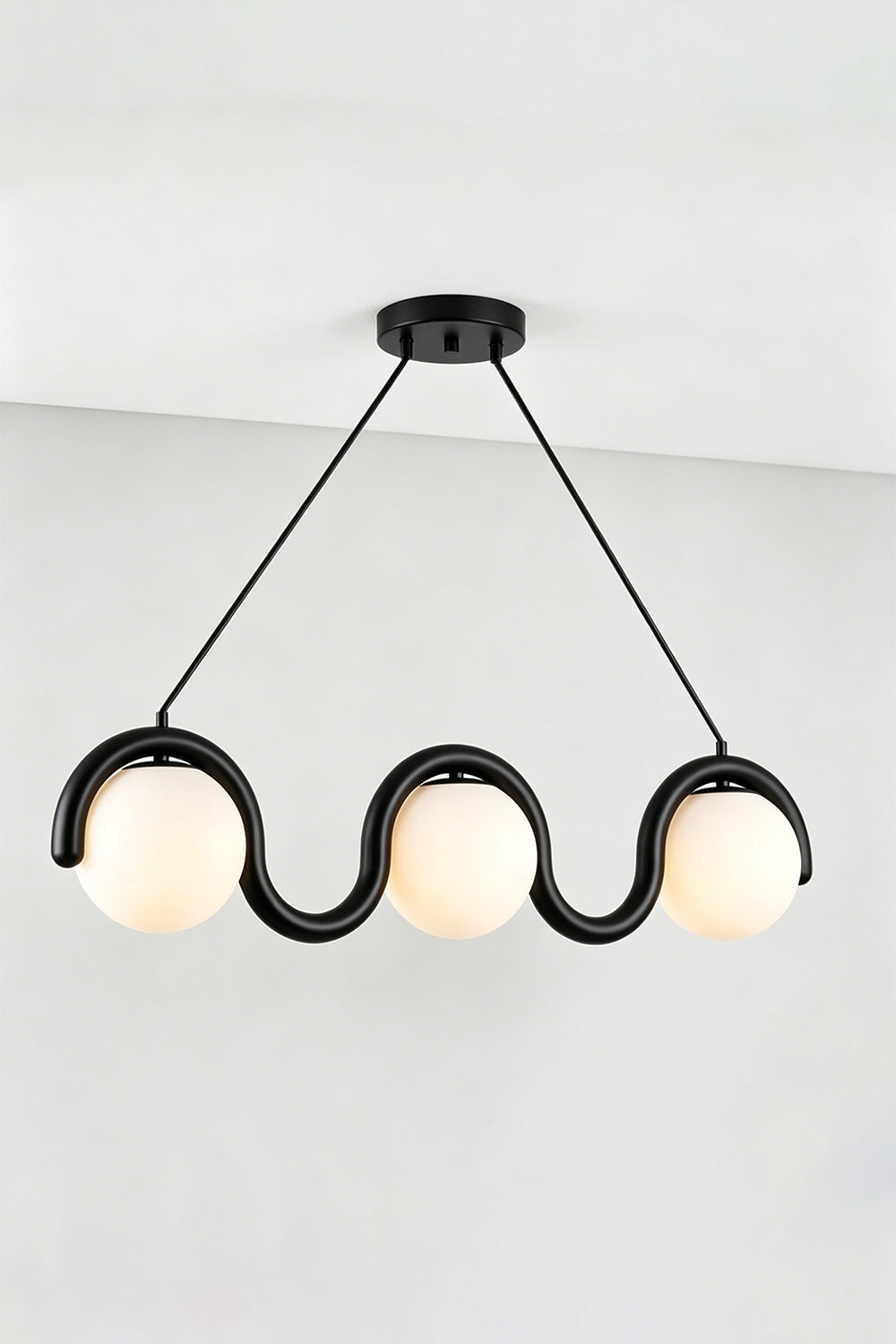 Rhythmic Flow Glass Pendant Lamp| Metal, Glass | Vibrant color version isolated on white | Samu Lamp