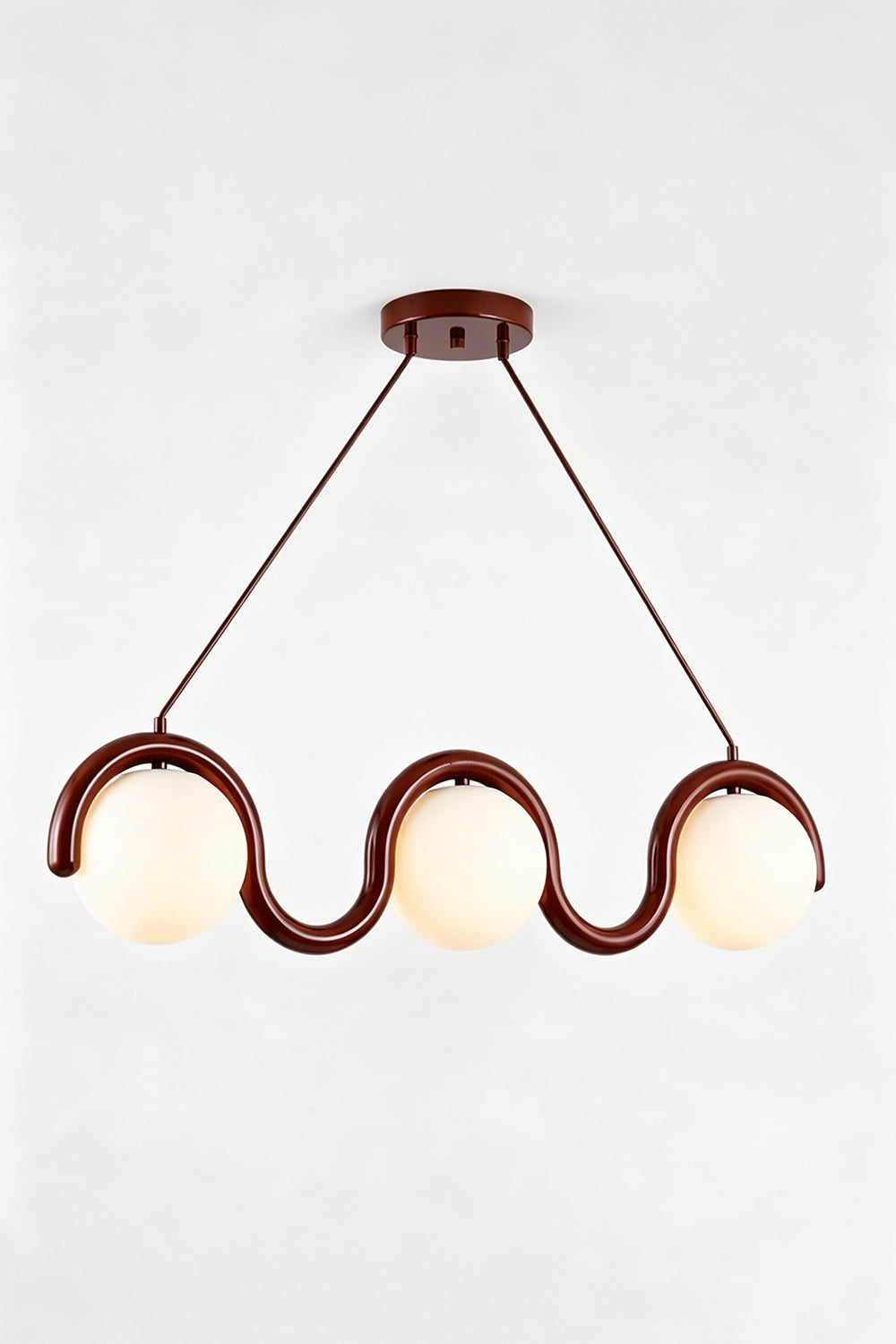 Rhythmic Flow Glass Pendant Lamp| Metal, Glass | Vibrant color version isolated on white | Samu Lamp