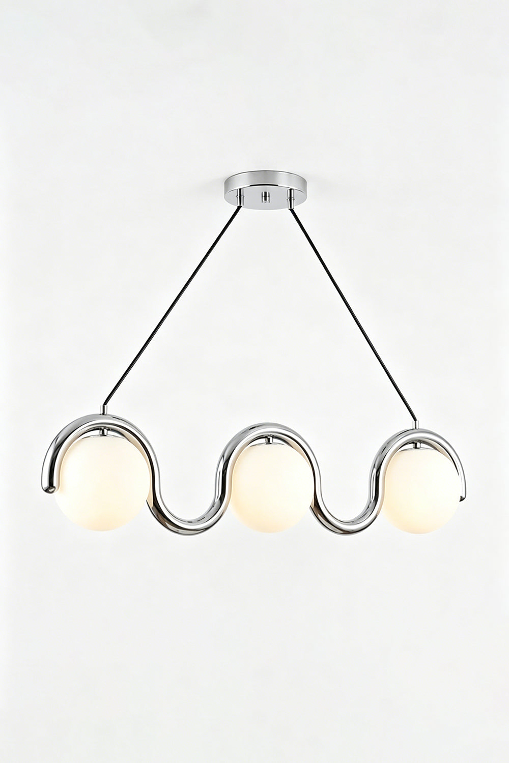 Rhythmic Flow Glass Pendant Lamp| Metal, Glass | Vibrant color version isolated on white | Samu Lamp