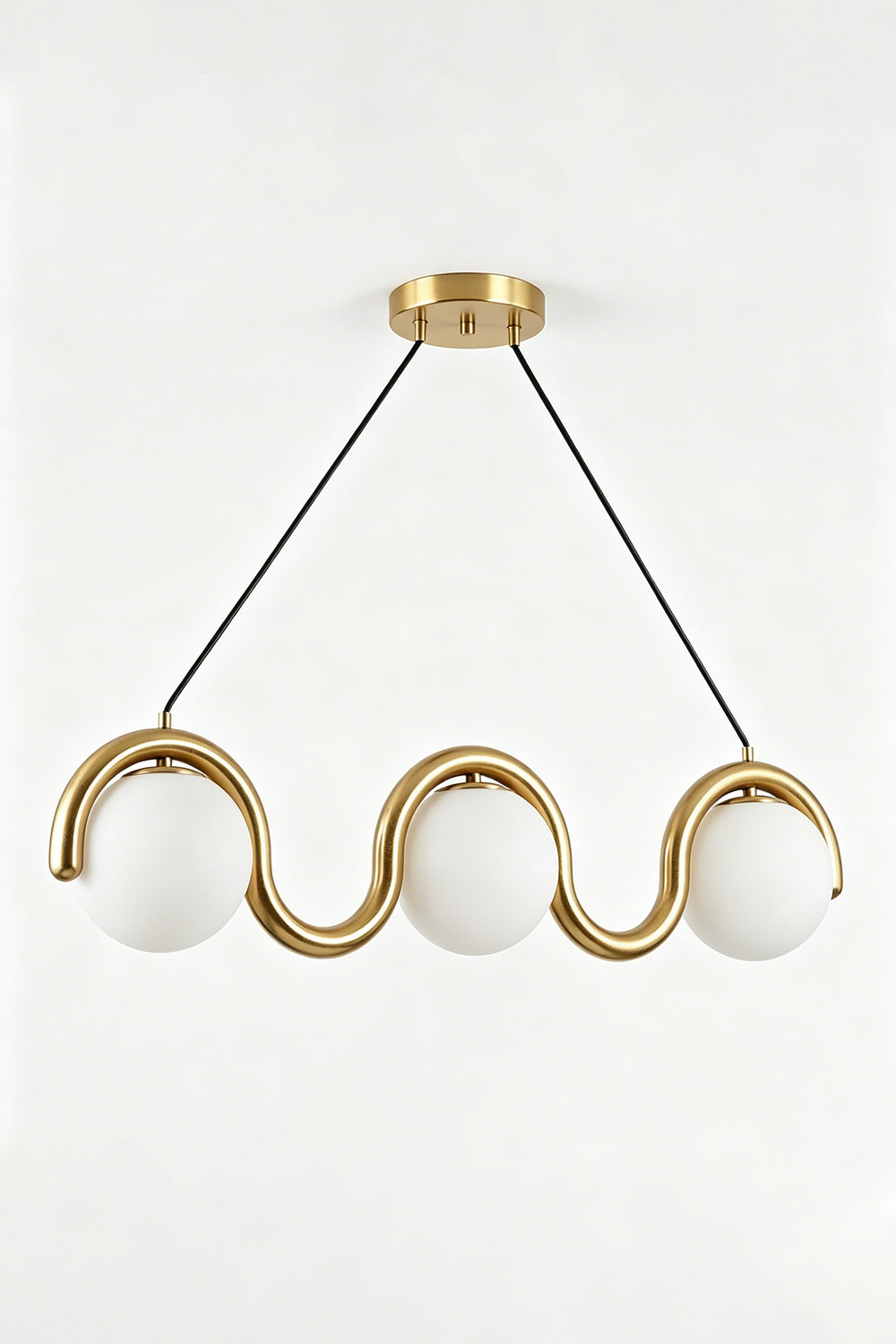 Rhythmic Flow Glass Pendant Lamp| Metal, Glass | Vibrant color version isolated on white | Samu Lamp