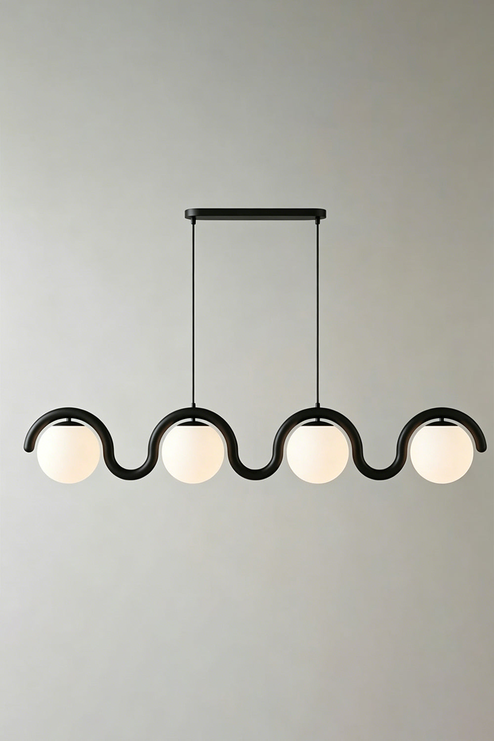 Rhythmic Flow Glass Pendant Lamp| Metal, Glass | Vibrant color version isolated on white | Samu Lamp