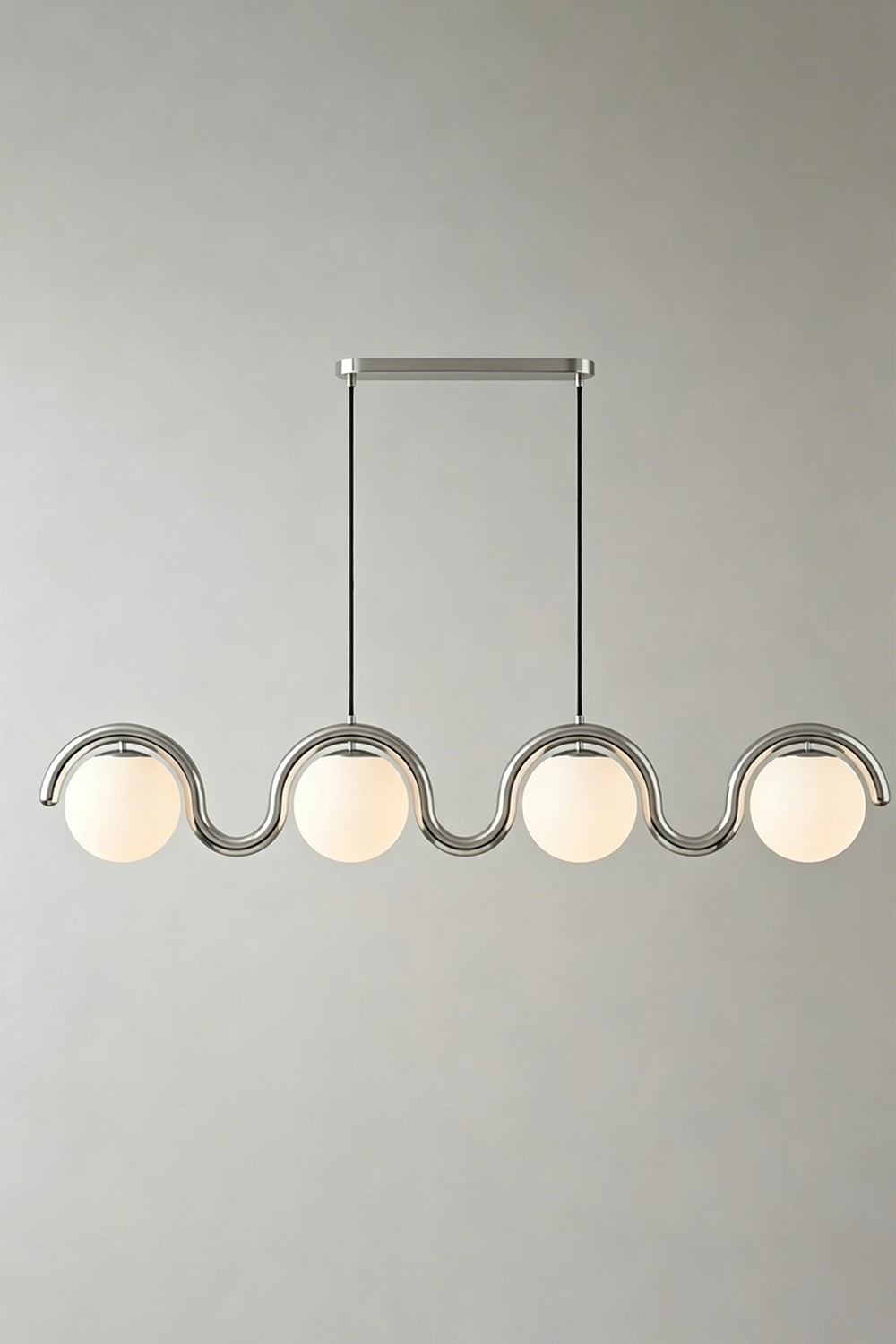 Rhythmic Flow Glass Pendant Lamp| Metal, Glass | Vibrant color version isolated on white | Samu Lamp