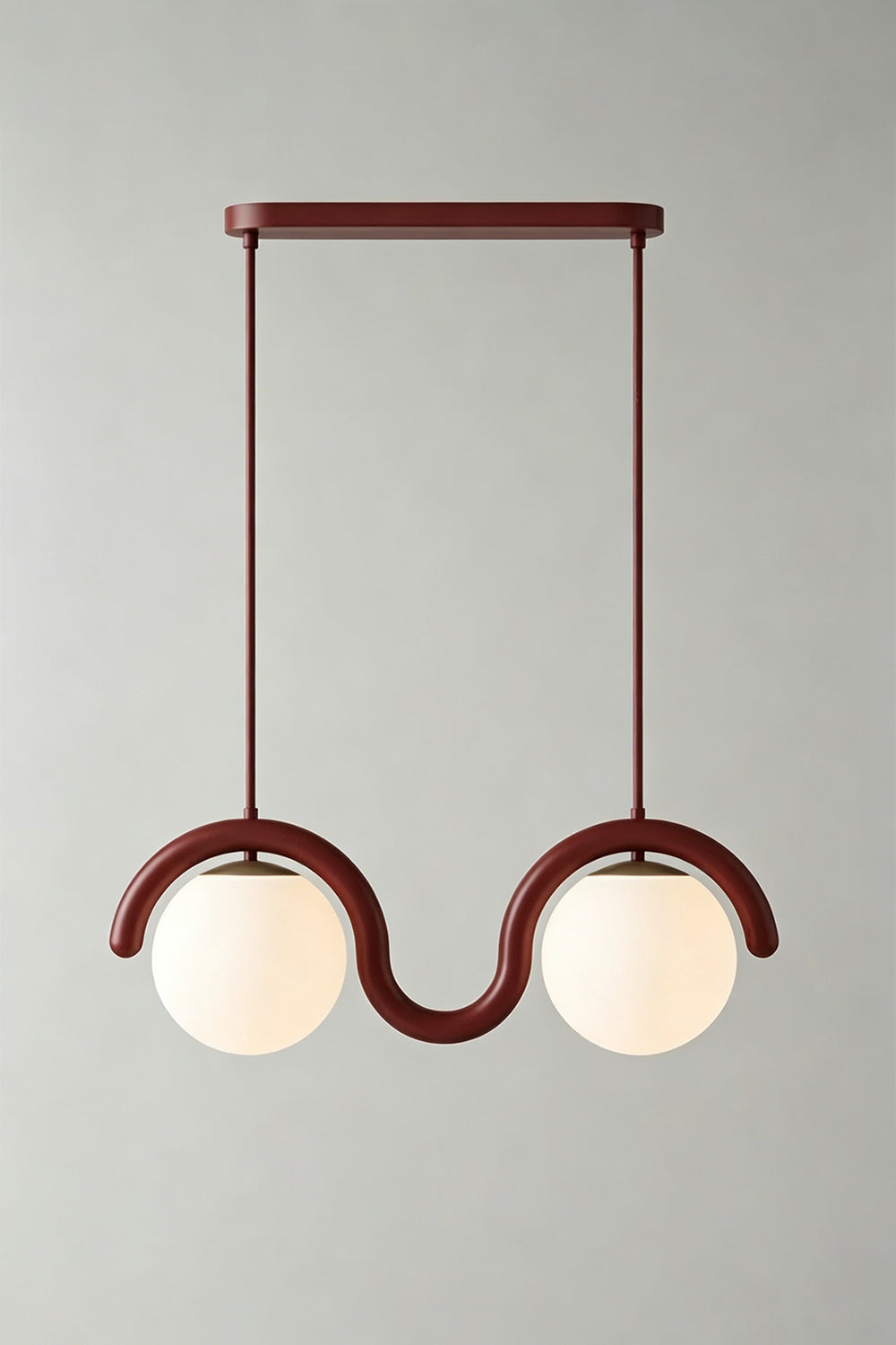 Rhythmic Flow Glass Pendant Lamp| Metal, Glass | Vibrant color version isolated on white | Samu Lamp