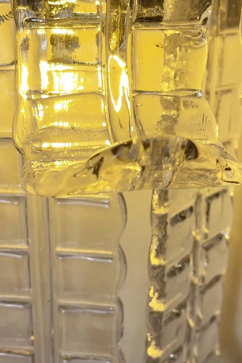 Ribbed Glass Ribbon Wall Light |Glass detail | Samu Lamp