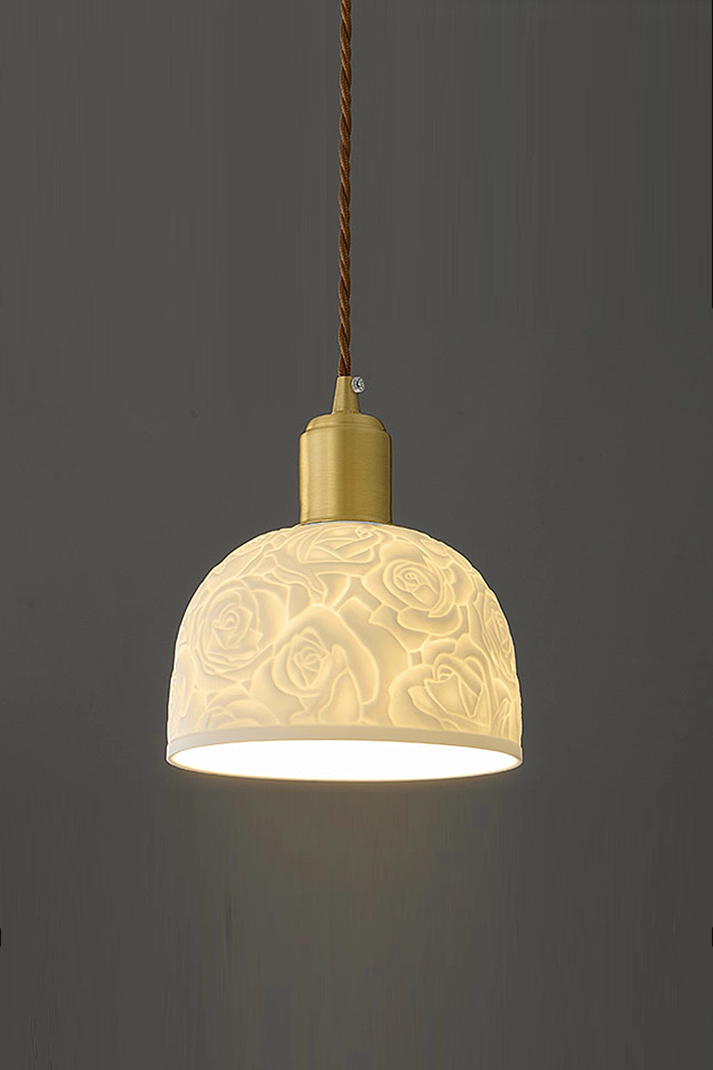 Ceramic Roses Light Rose Texture Ceramic Pendant Lamp – SamuLighting