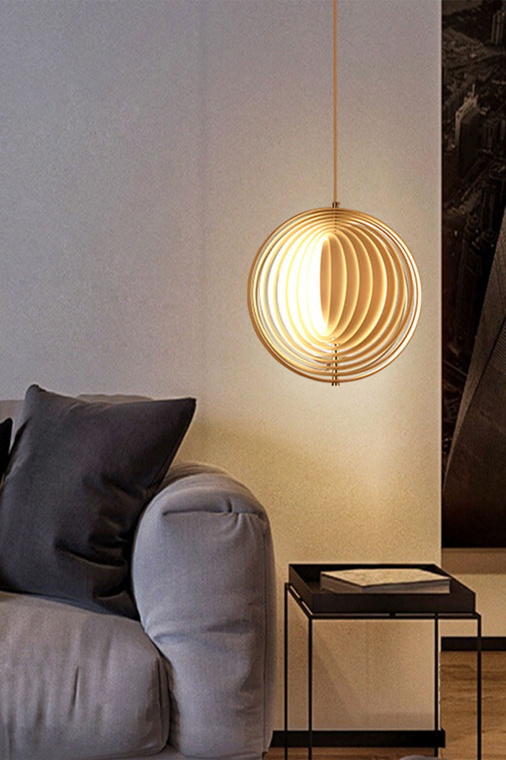 Rotating Moon Pendant Lamp