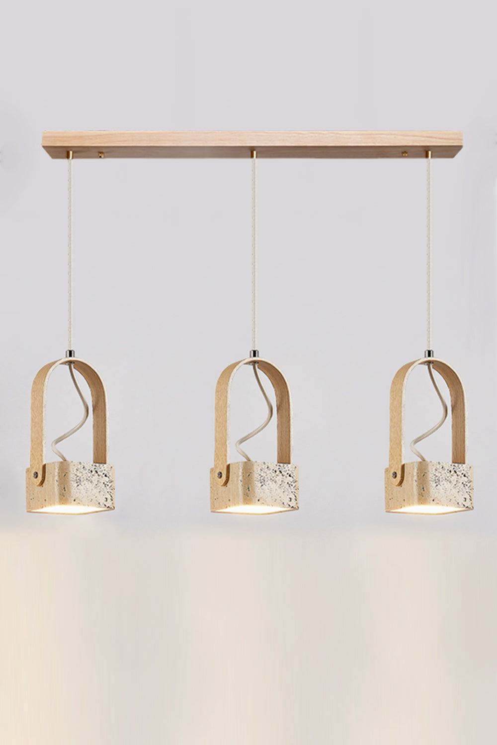 Rotating Travertine Lantern Pendant