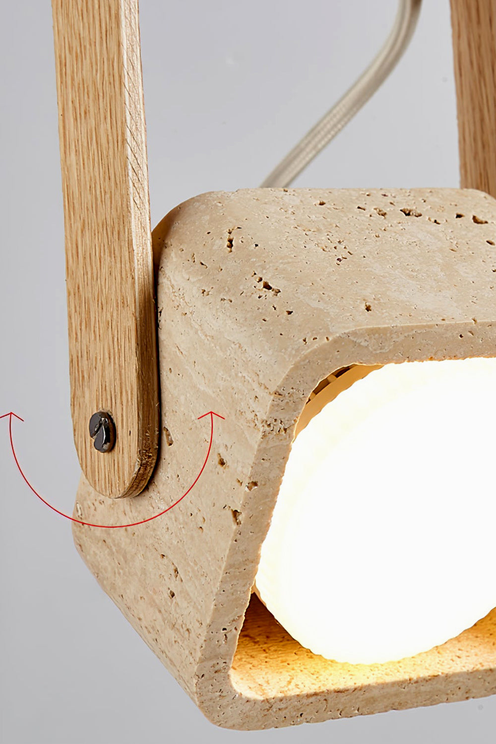 Rotating Travertine Lantern Pendant