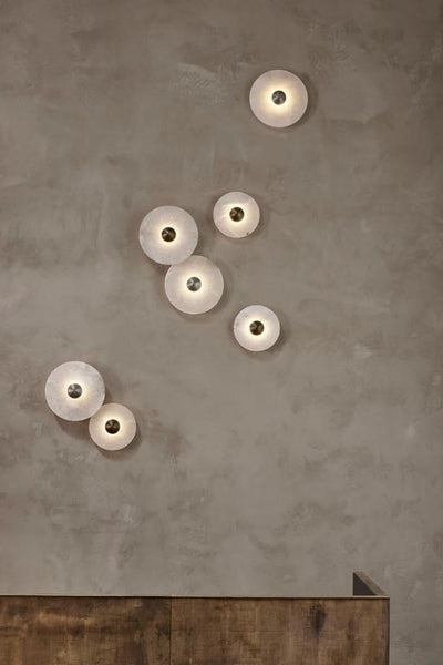 Round Alabaster Combination Wall Lamp - SamuLighting