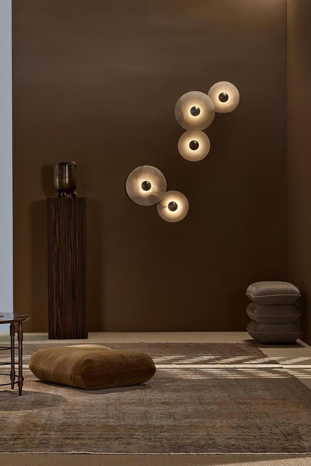 Round Alabaster Combination Wall Lamp - SamuLighting