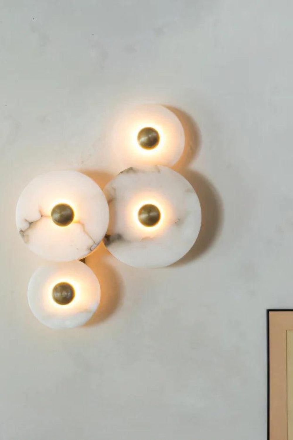 Round Alabaster Combination Wall Lamp - SamuLighting