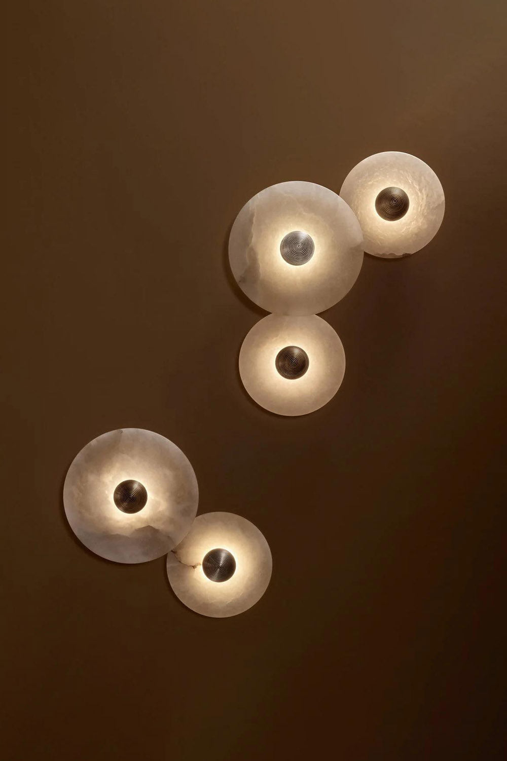 Round Alabaster Combination Wall Lamp - SamuLighting