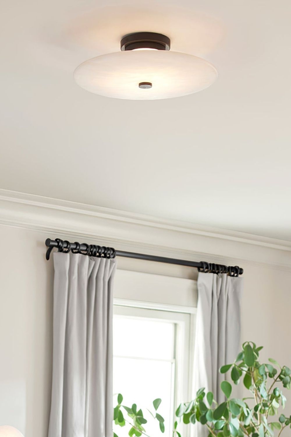 Round Ankeny Alabaster Ceiling Lamp