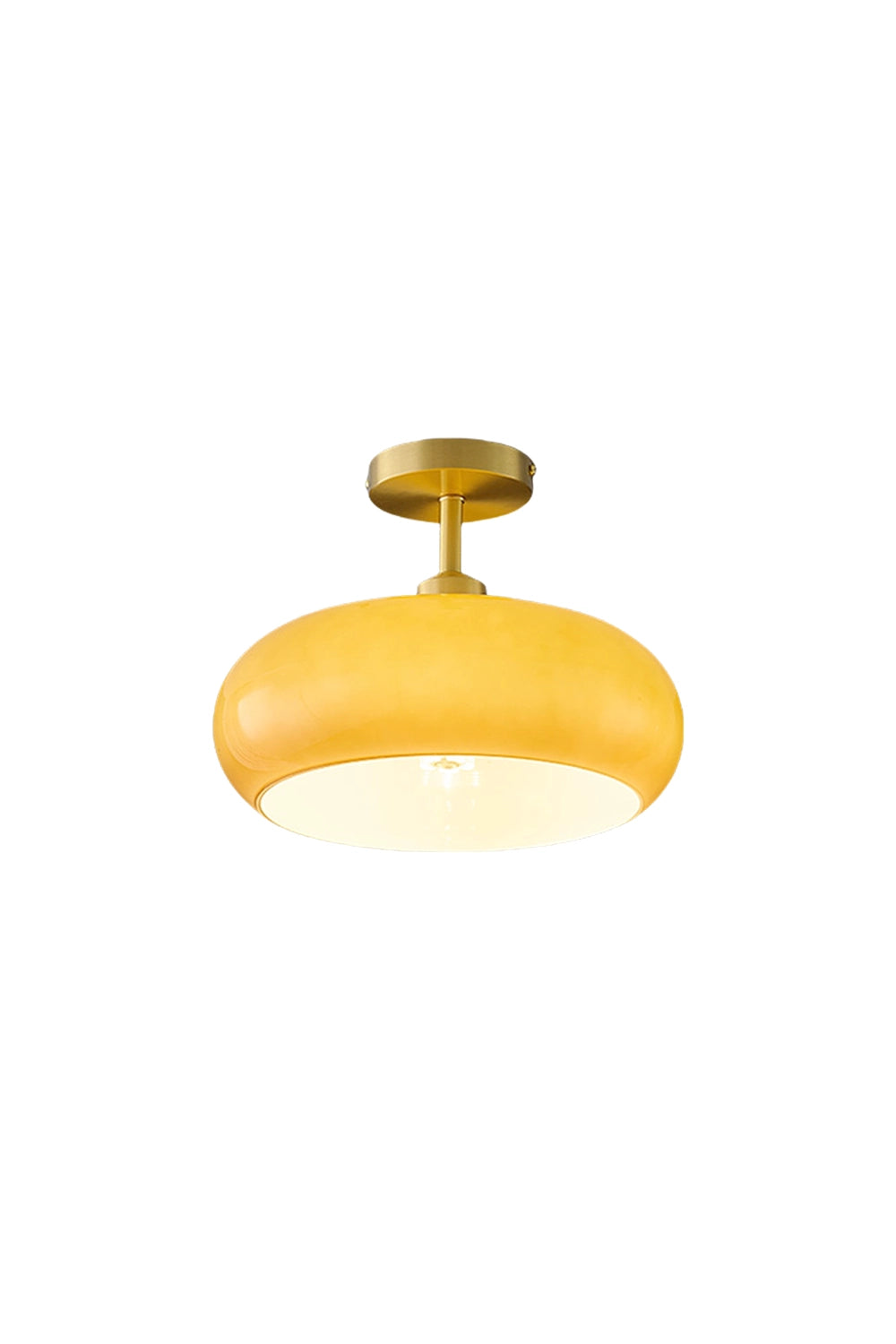 Round Flush Mount Glass Ceiling Light