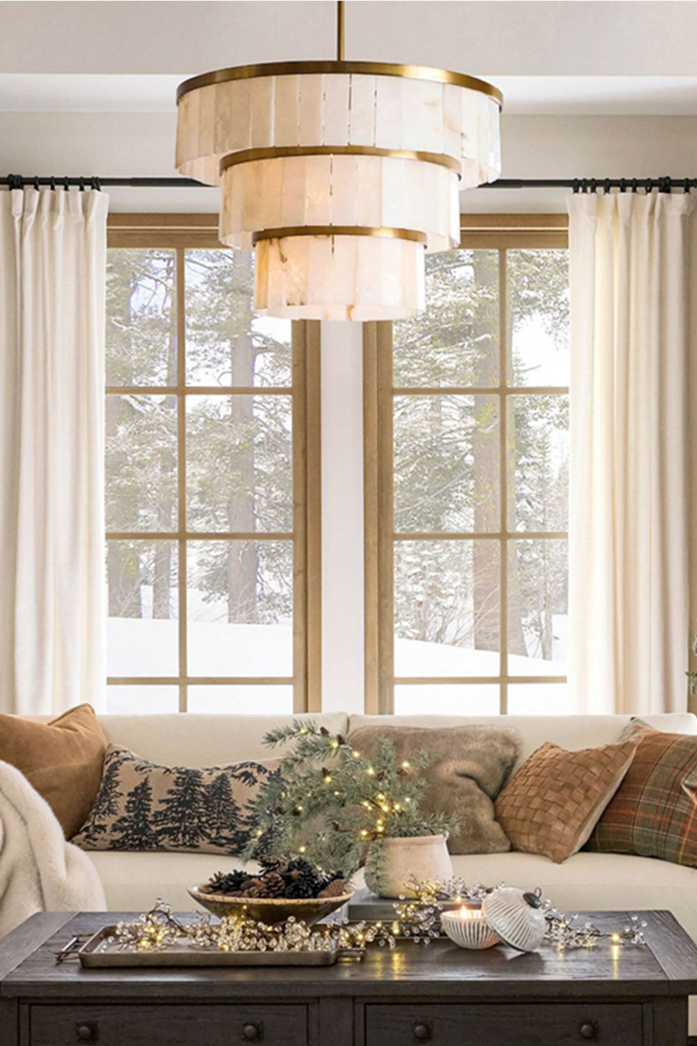 Round Marble Chandelier