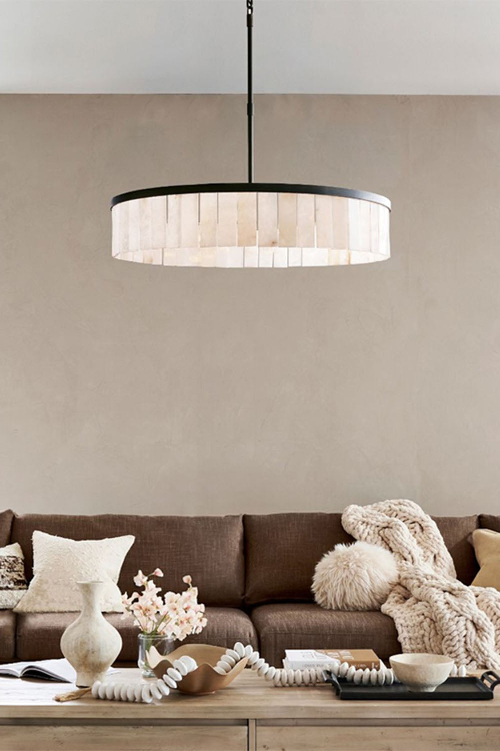 Round Marble Chandelier