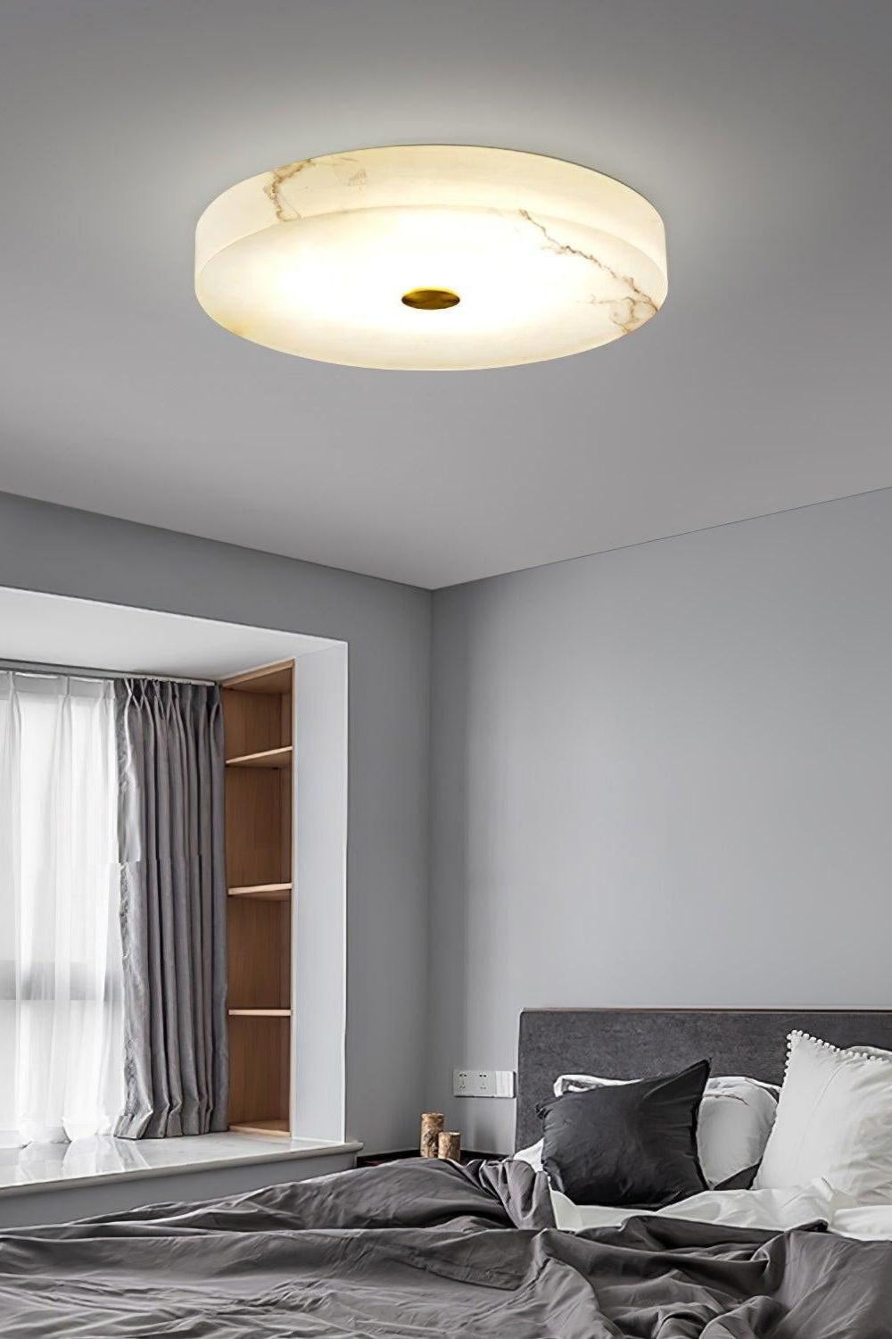 Round Sophie Alabaster Ceiling Lamp