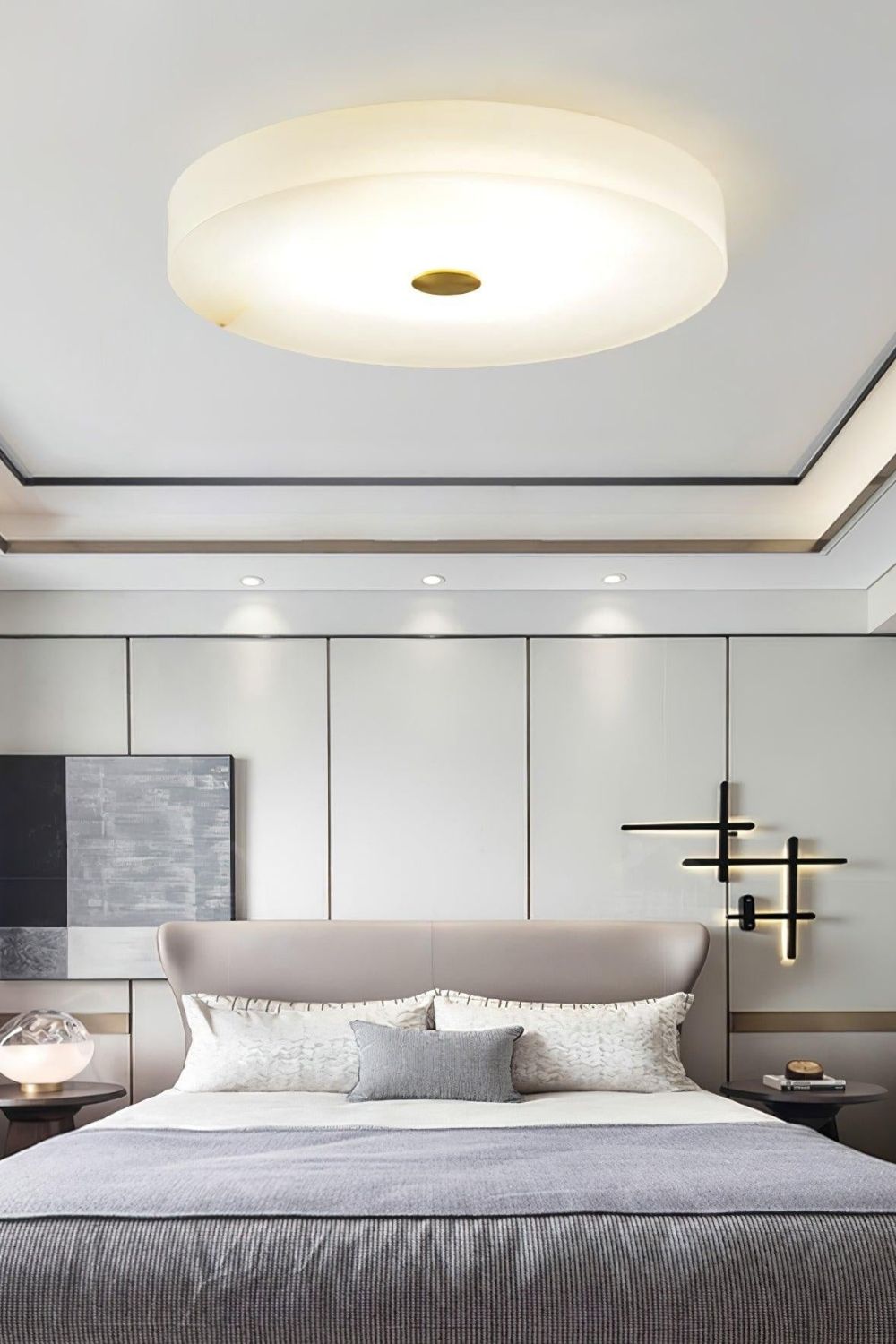Round Sophie Alabaster Ceiling Lamp