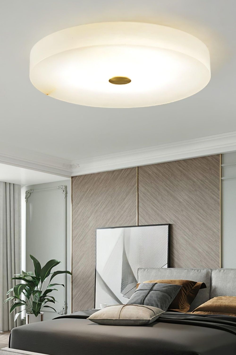 Round Sophie Alabaster Ceiling Lamp