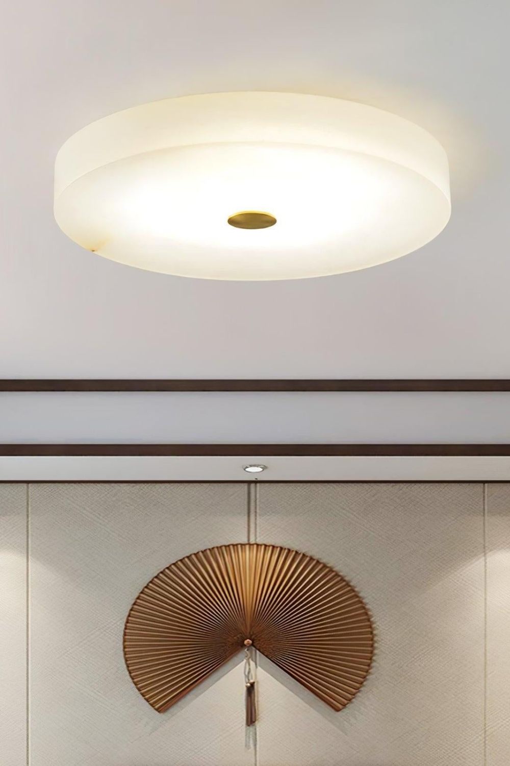 Round Sophie Alabaster Ceiling Lamp