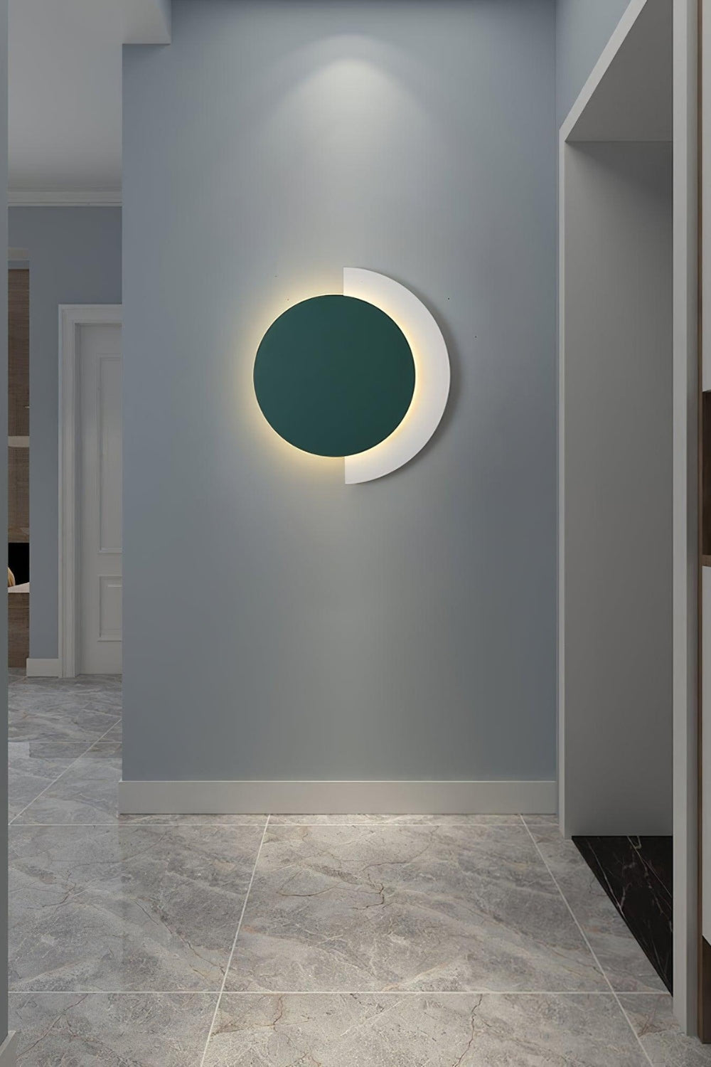 Rounded Abstract Art Sconce