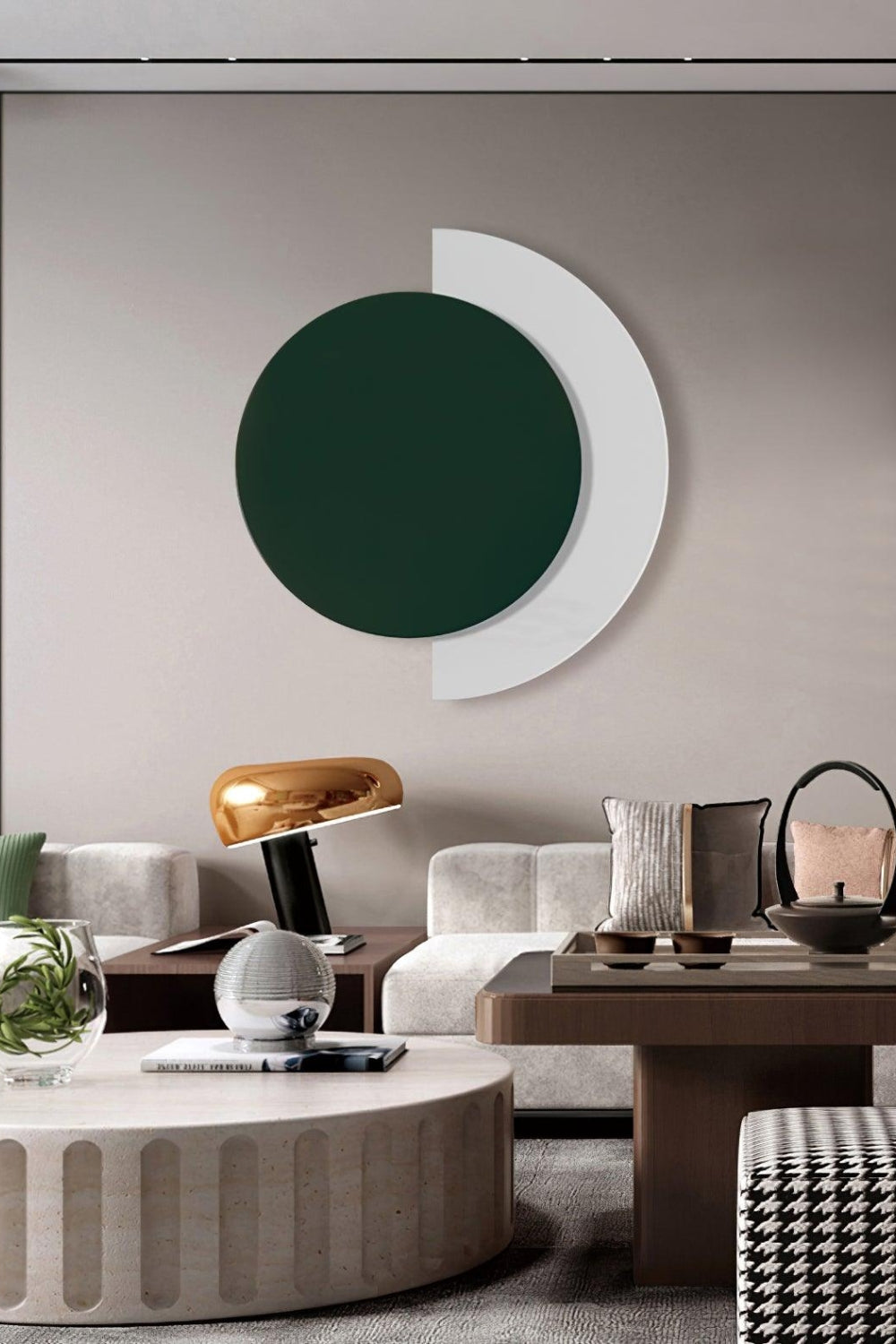 Rounded Abstract Art Sconce