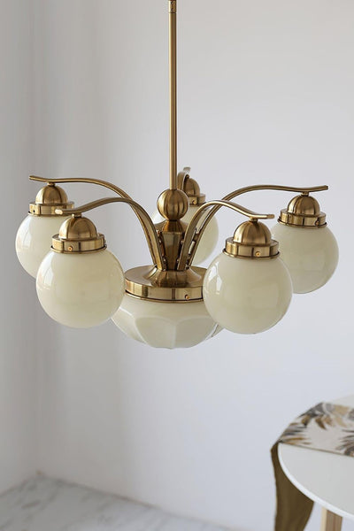 Ryttenberg Glass Globe Chandelier