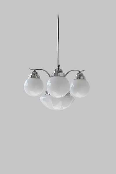 Ryttenberg Glass Globe Chandelier