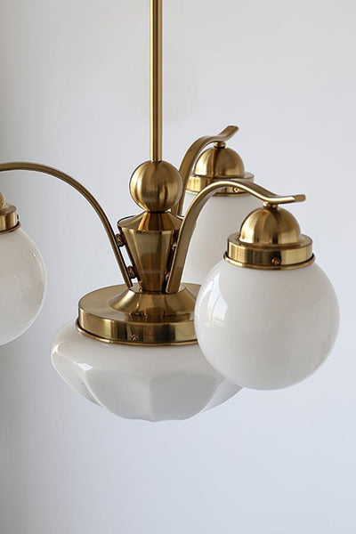 Ryttenberg Glass Globe Chandelier